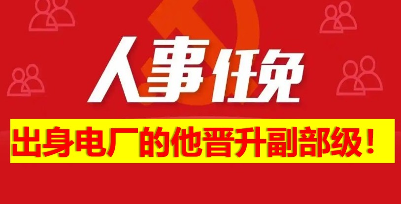 出身電廠的他晉升副部級！